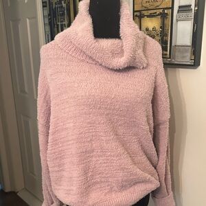 Nine West Soft Pink Cowl Neck Sweater